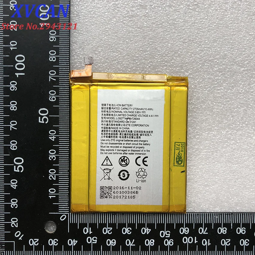 

High Quality Li3927T44P8H726044 2705mAH Original Phone Battery For ZTE Axon 7 Mini 5.2 inch Smart Mobile Phone