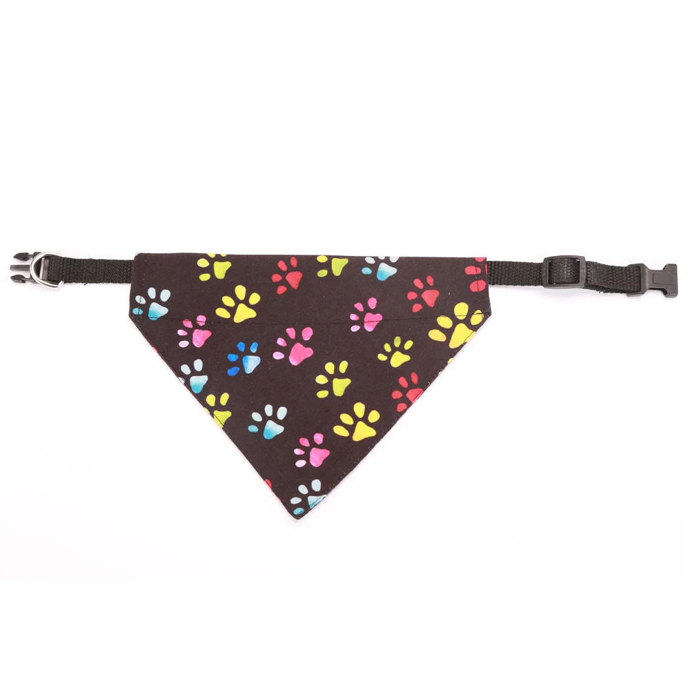

Dog Paws Printed Dog Bandana Pet Scarf Triangular Bandage for Puppies Small Medium Large Dogs