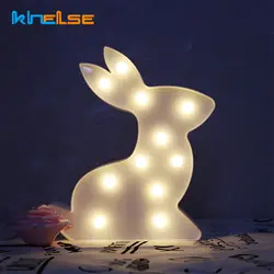 3D в форме кролика светодиодный ночник для детей, детские прикроватные лампы белого цвета, настольные лампы для детей, гостиная, домашний