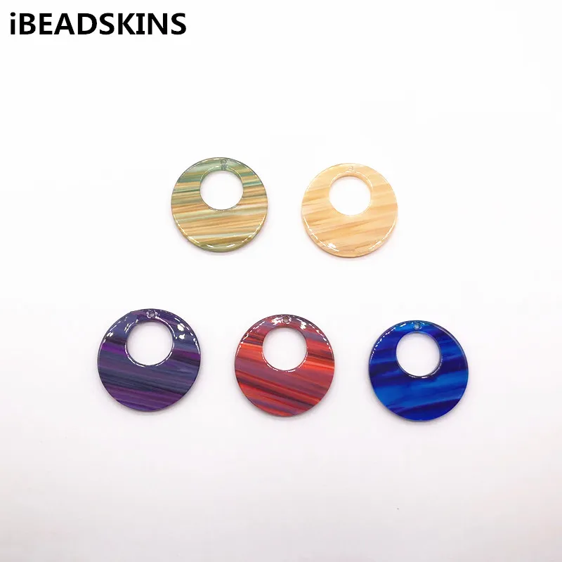 

New arrival! mix color 32mm 50pcs acetic acid round charms for earrings accessories/Earring parts Jewelry Findings making