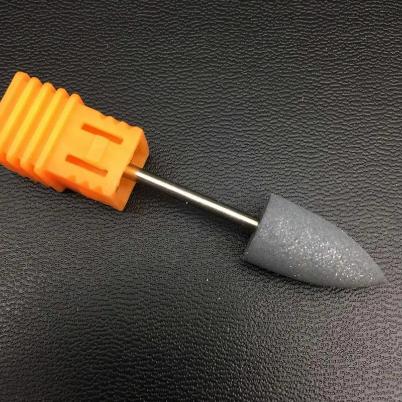 10 мм диаметр резиновый карбид кремния Cuspidal головка Гибкая пилка для полирования ногтей дрель Электрический Маникюр машина аксессуары