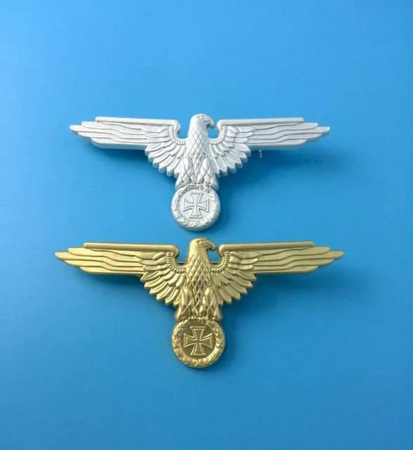 WWII Ww2 German Military Cross Pin Cap Badge Cockade Gold /Silver 1