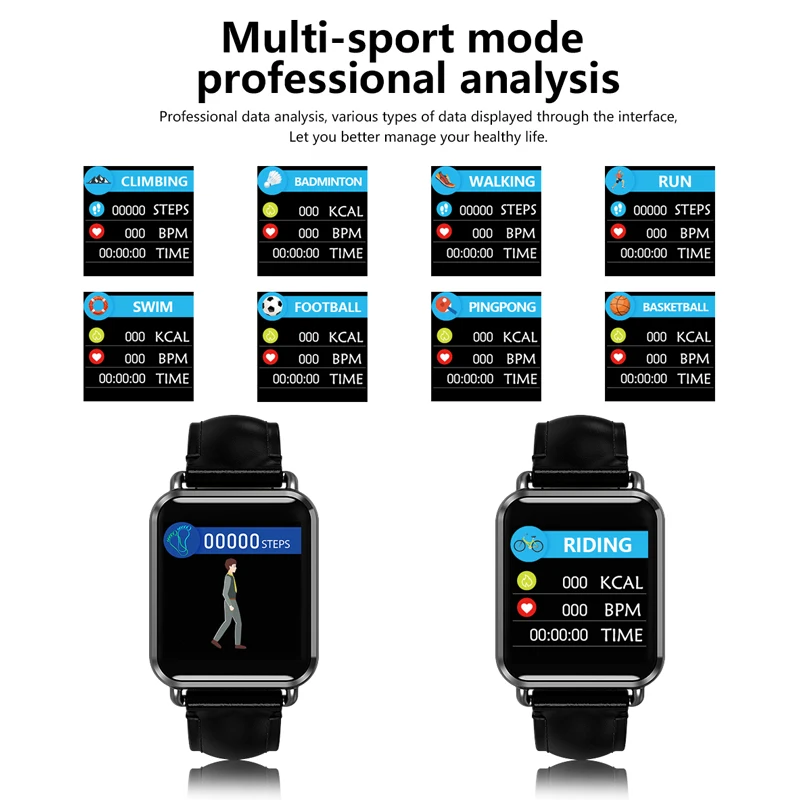 Vwar ЭКГ PPG Смарт часы мужские IP67 Водонепроницаемый монитор сердечного ритма Smartwatch