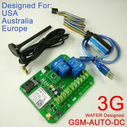 3g версия GSM-AUTO двойной большой реле дистанционный переключатель gsm один сигнал входного порта (на борту часы для вашего таймера Рабочая