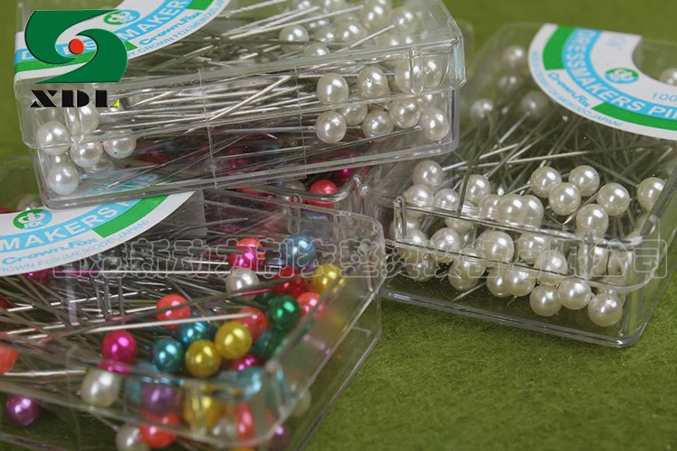 

100 pcs CROWN FOX Dressmaking Multi Colour Round-Head Faux Pearl Decorating Pin Dressmaking Sewing Pin Craft Tool MADE IN JAPAN