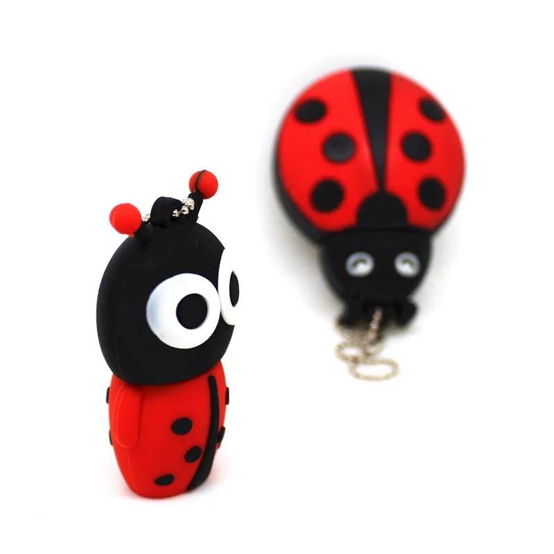 Милая Божья коровка USB флэш-накопитель 64 Гб U диск Mini Beetle memory stick Флешка 4 ГБ 8 ГБ 16 ГБ 32 ГБ Божья Коровка Ручка привод USB 2,0