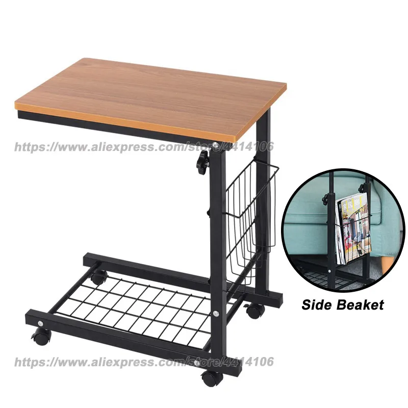 Overbed Table Hospital Bed Table Swivel Wheel Adjustable Over Bedside Home Desk Laptop Reading Eating Breakfast Cart Stand Laptop Desks Aliexpress