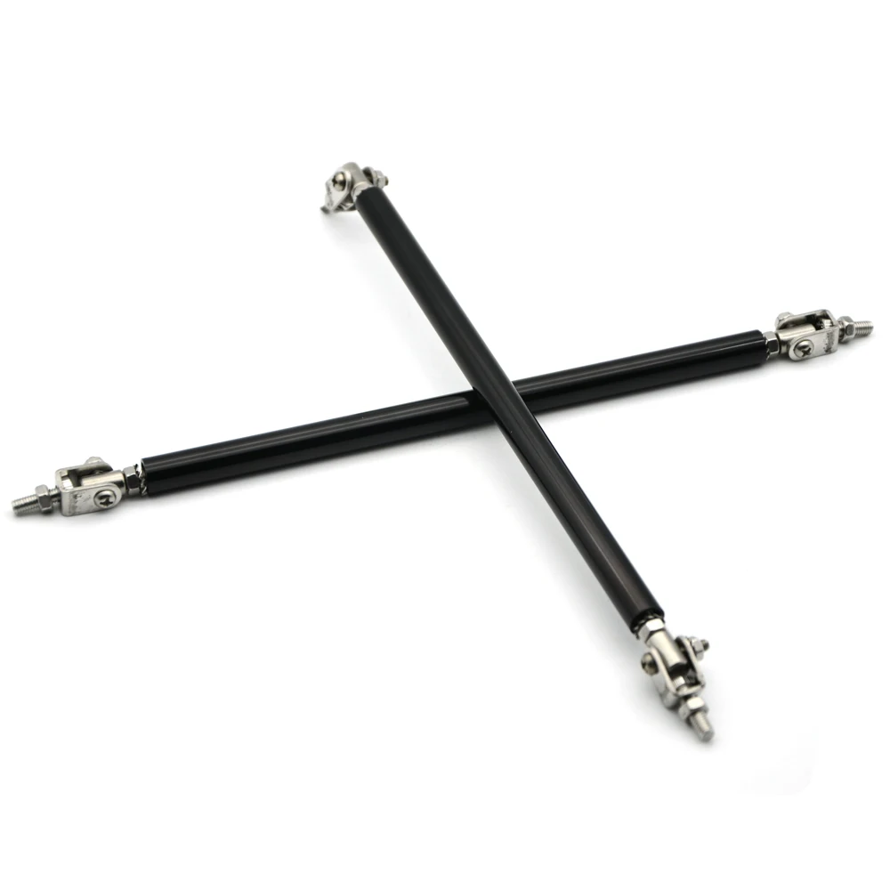 Universal ajustable 75mm/100mm/150mm/200mm carrera parachoques delantero barra divisora de labios kit de soporte para Barra de corbata