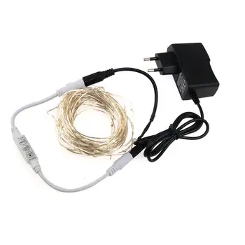 

DC 12V 10M Flexible 100-LED String Lights Christmas Xmas Wedding Party Decorations Garland Lighting With EU-Plug
