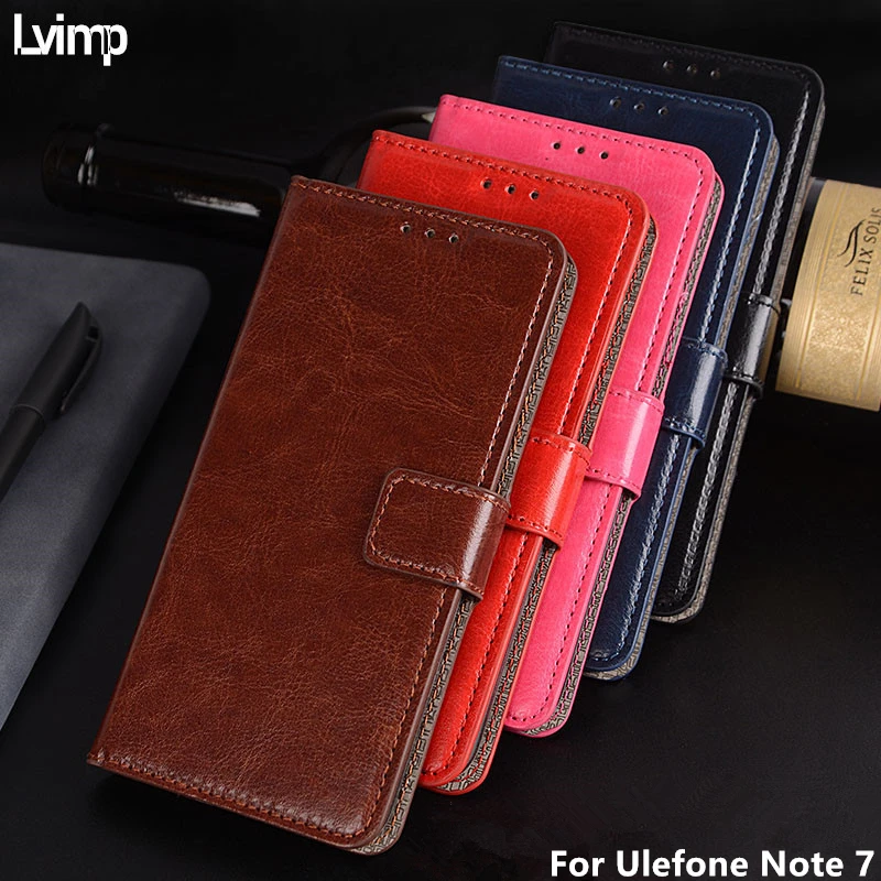 

Luxury Magnetic Flip PU Leather Case For Ulefone Note 7 Case 6.1 inch Photo Frame Wallet Cover for Ulefone Note7 Cover
