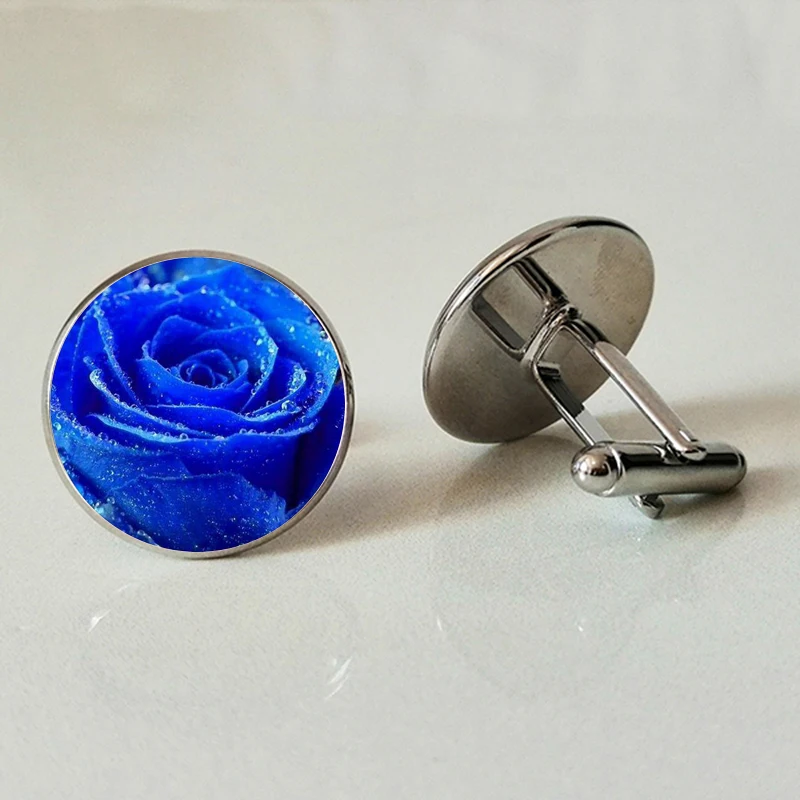 Blue Esmaltada Mapa Del Mundo Para Hombre Gemelos Gemelos Regalo