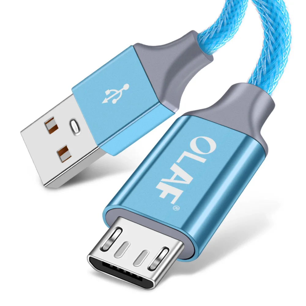 Олаф 1 м 2 м 3 м микро USB кабель 2.4A быстрое зарядное устройство USB кабель для передачи данных для samsung S7 Xiaomi Redmi Note5 LG планшет Microusb Android шнур