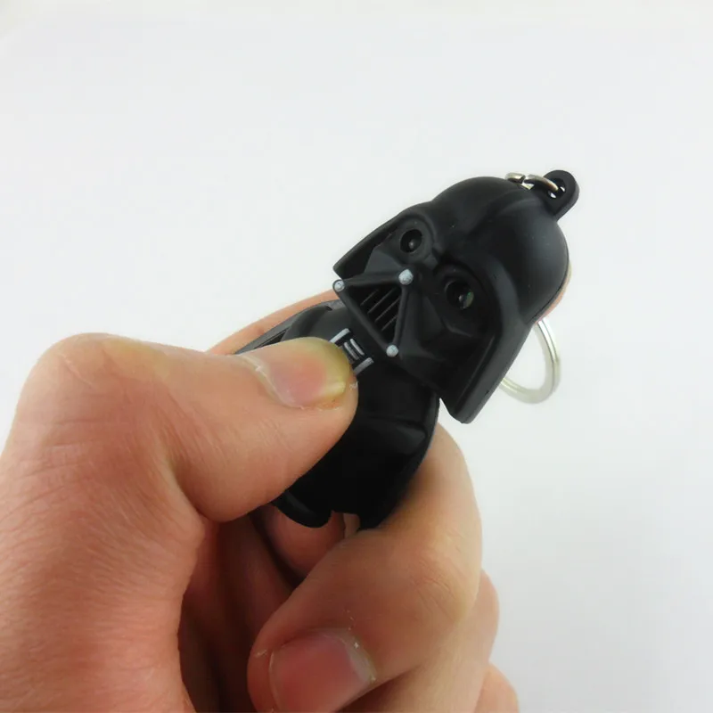 Clave de la cadena de luz Led sonido llavero Storm Trooper llaveros clave Darth Vader Yoda Anakin Skywalker figura de acción