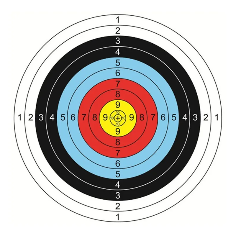 

20PCS Standard Archery Target Equipment Colorful Print Shooting Target by Bow Arrow Practice Archery Target Paper