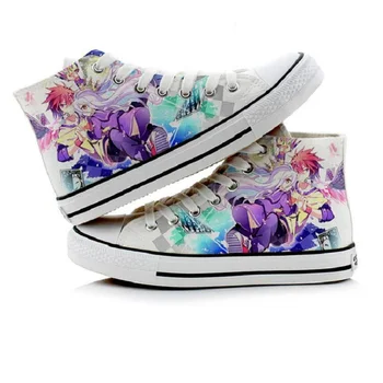 

High-Q Unisex Anime Cos NO GAME NO LIFE Imanity Sora Cosplay Casual Canvas Shoes plimsolls