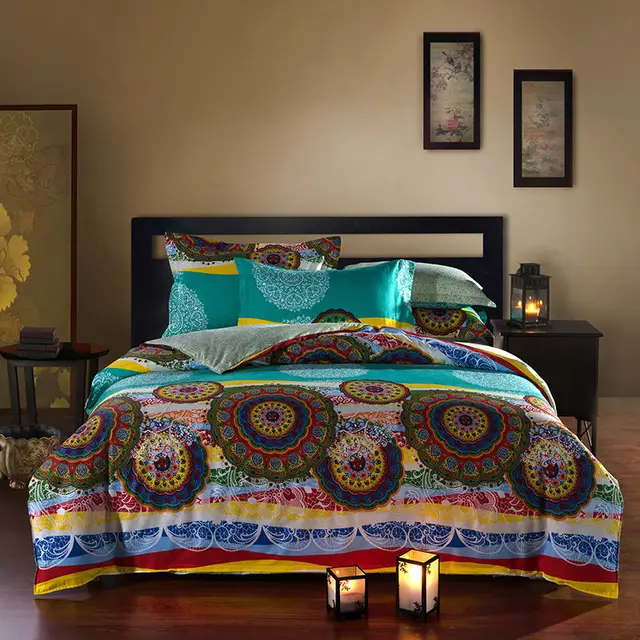 Moroccan Ethnic Style cotton bedding set queen size bedclothes comforter/duvet/quilt cover