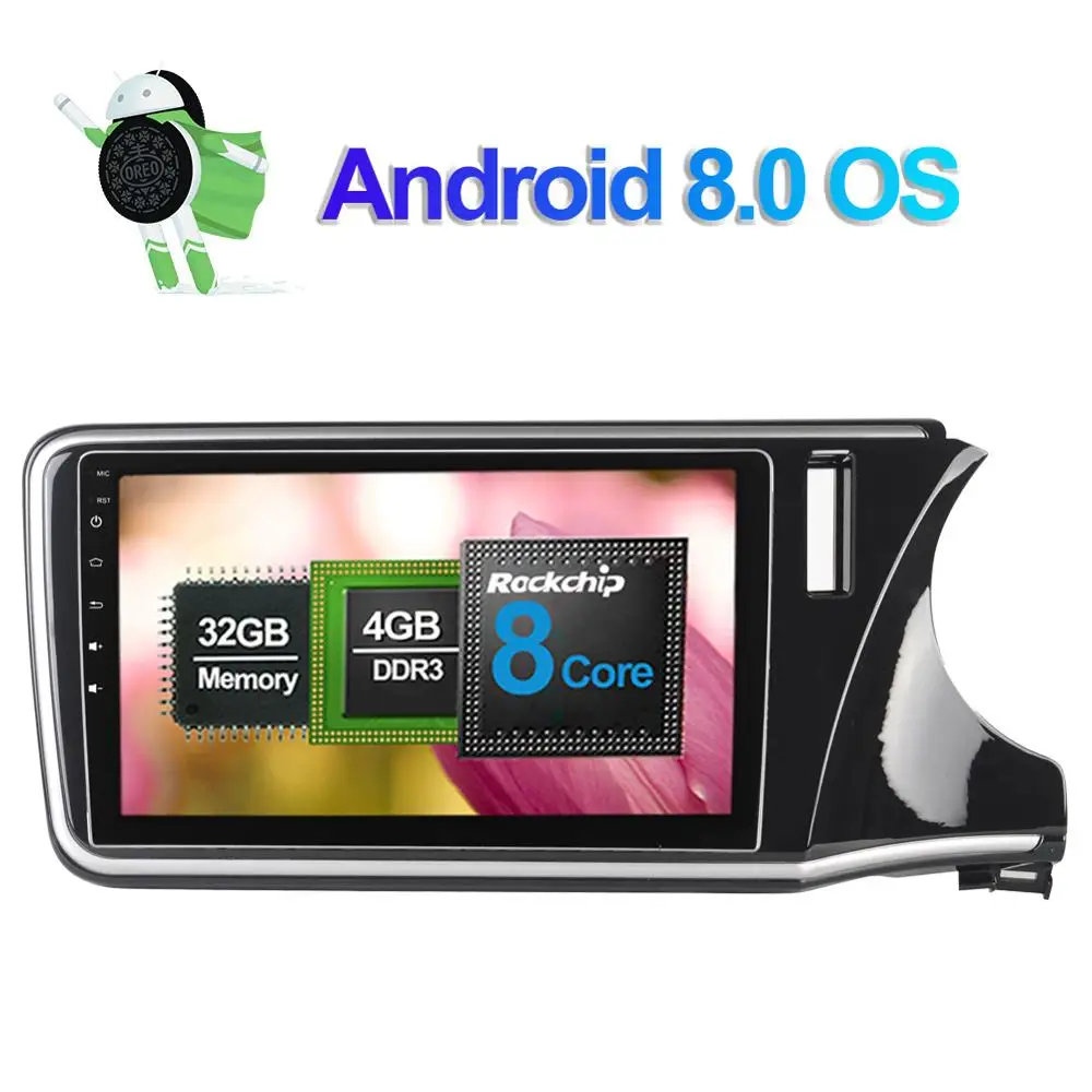 Cheap 10.1 Inch Android IPS Screen Car Stereo Video Player For Honda City 2014- Right Hand Drive Car Radio GPS Navigation Multimedia 2