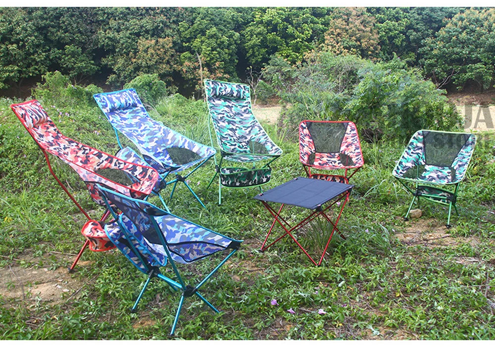 Портативный Складное Сиденье рыбалка стул Кемпинг Складная уличная мебель переносной, очень легкий стулья камуфляж ткань Оксфорд