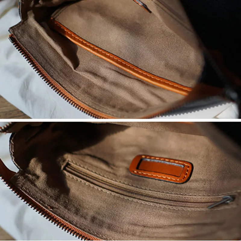 AETOO Handmade fashion shoulder crossbody bag, women's tanning cowhide pack, Lady leather bag small retro hand letter pack