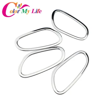 

Color My Life Car Chrome Inner Door Handle Decoration Circle Cover Sticker for Nissan Qashqai J11 2015 2016 2017 2018 Stickers
