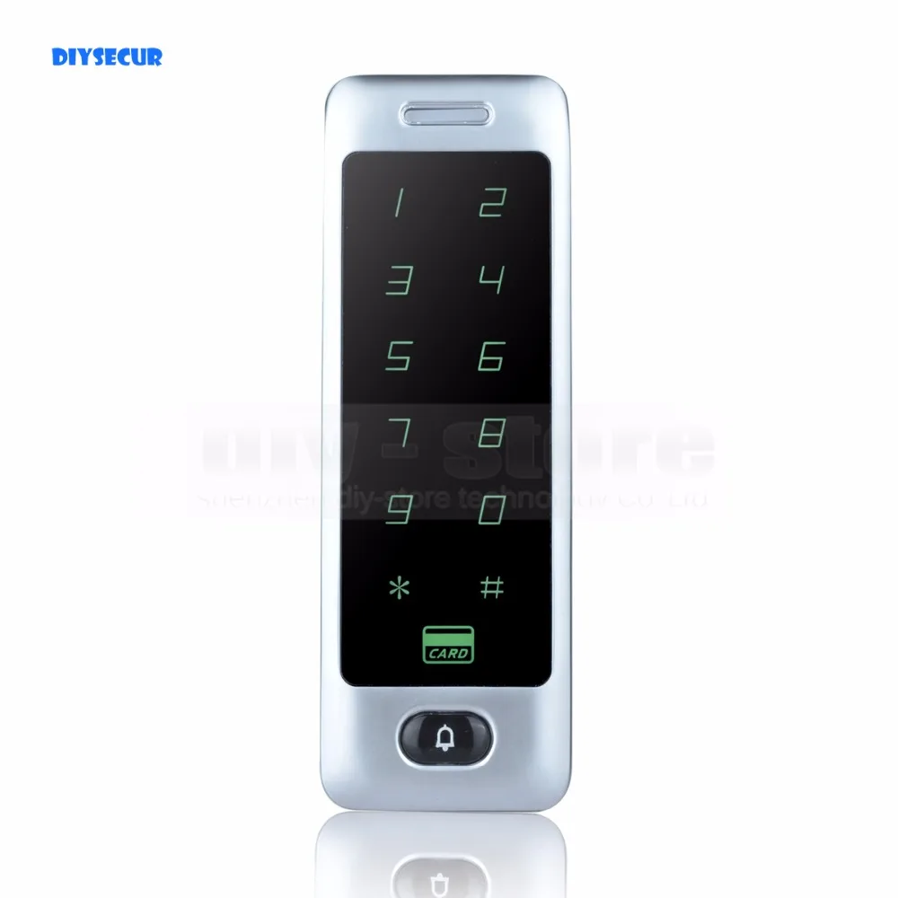 

DIYSECUR 125KHz Rfid Card Reader Door Access Controller System Touch Panel Password Keypad C40