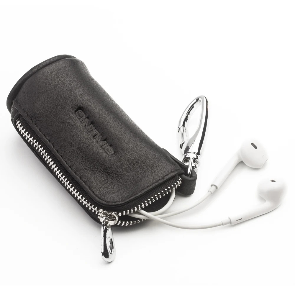 New Genuine Leather Case for Headphones Case Storage Carrying Bag Box Case for Headphones Earphone TF Card Case for Headphones