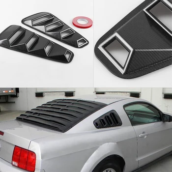 

1 Pair Side Window Louvers For 15-18 Ford Mustang Air Vent Funny 3D Car Sticker Styling Exterior Wind Net Accessory Decoration