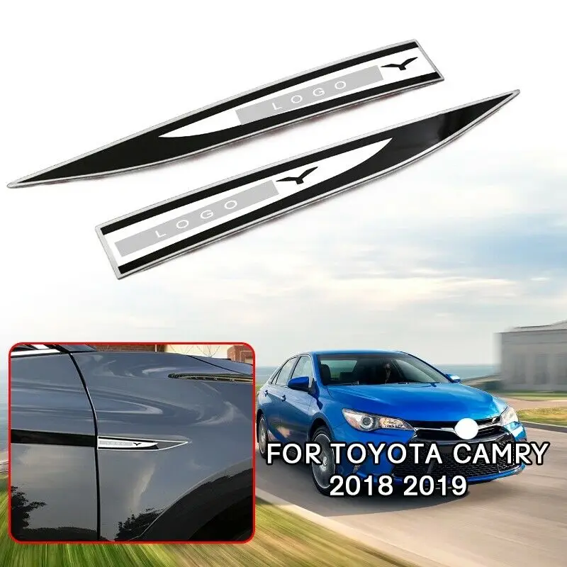 

pcmos Chromium Styling Fits For Toyota Camry 2018 2019 PVC Side Ventilation Fender Cover Trim Decor Auto Exterior Parts New