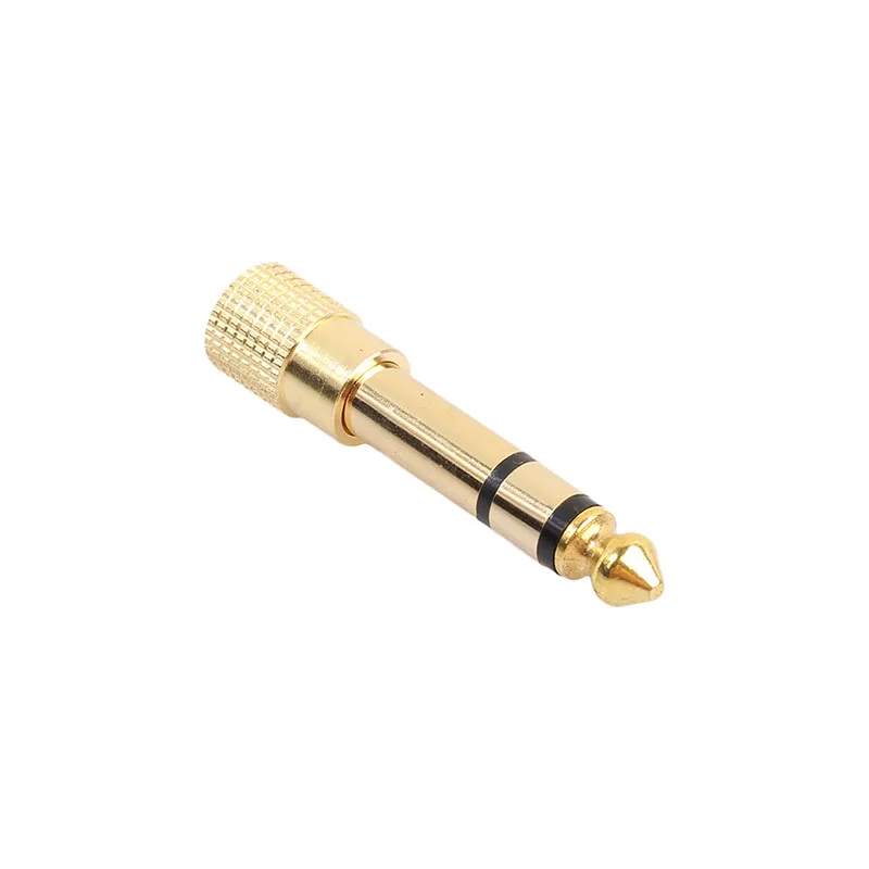 6.35 Male to 3.5 Female Stereo Adapter Gold-Plated Plug Headphone Microphone Speaker Plug Terminals Audio Adapter Connector (1)