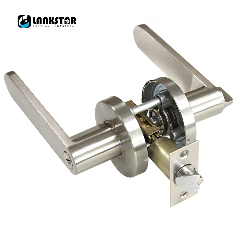 With Key Design Classic Stainless Steel Security Door Lock Room door
