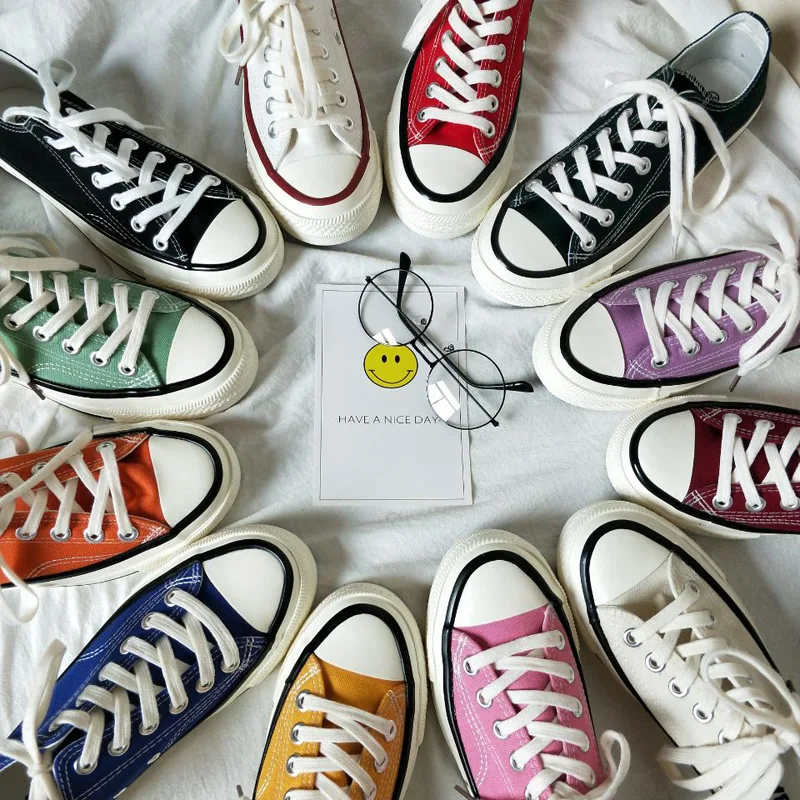 

Women's Flats canvas shoes female Retro girls student shoes casual Unisex Sneakers plus size 35-44 Lovers soft sole shoe custom