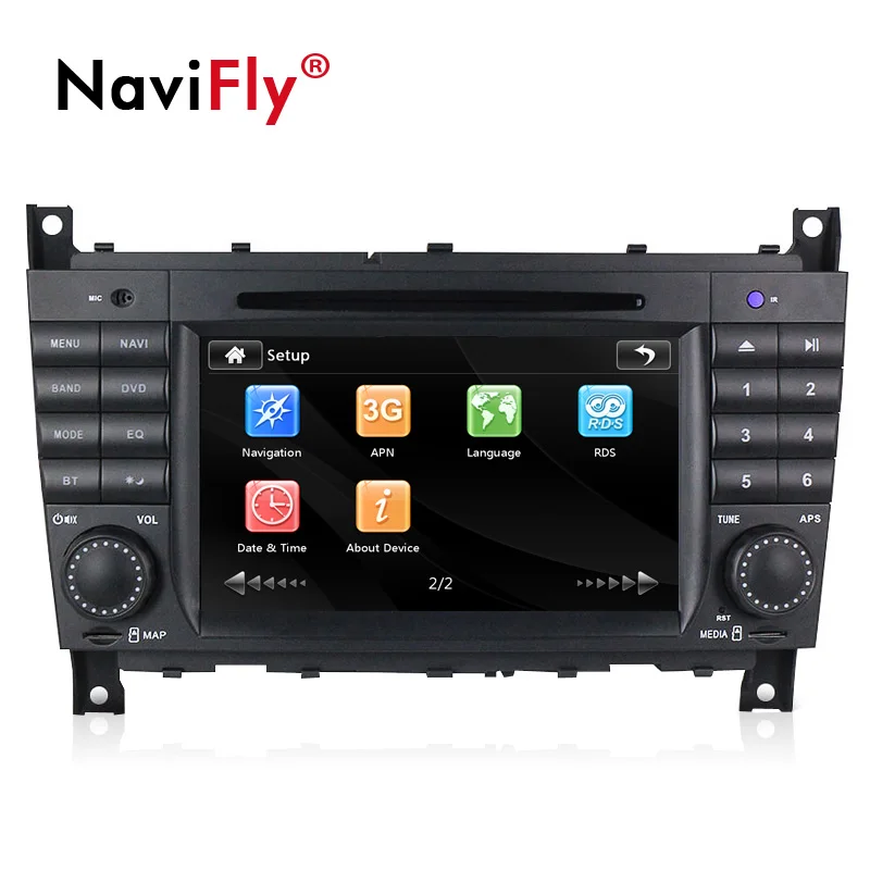 Top NaviFly 2 DIN Car dvd player radio audio For Mercedes/Benz/Sprinter/W203/A180/Viano/Vito/W639/A-class GPS navigation RDS BT 1