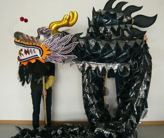 4 м длина размер 5 позолоченный 4 студенческий китайский дракон танец Дракон Китайский народный фестиваль праздничный костюм