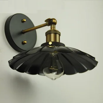 

retro Vintage iron Black lamp shade wall sconce E27 Edison wall lamp industrial 110V/220V brass iron sconce lamp light fixture