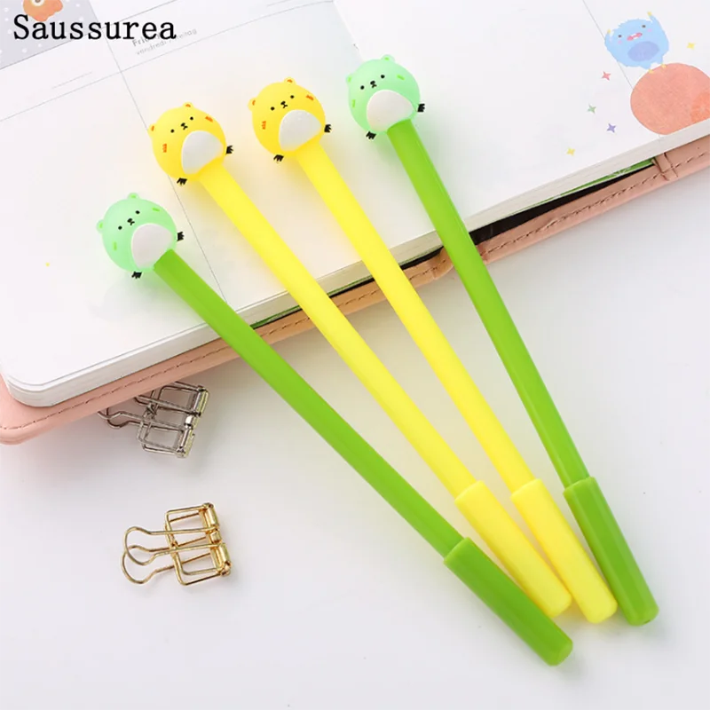 

2pc Cartoon Hamster Pen Creative Little Mouse Black Signature Pen Cute Animal Gel Pen Kawaii Office School Supplies Stationery