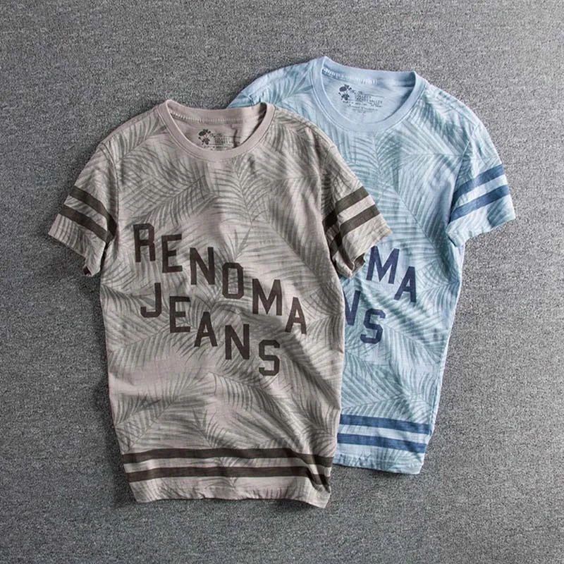 

New European and American Men's Alphabet Cotton Short Sleeve Fashion City Loose Daily Men's T-shirt plus size tops T on sale