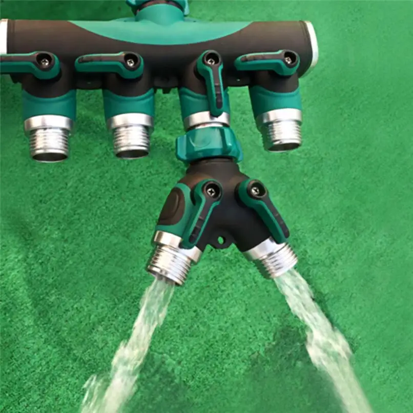 2 Pcs Garden Y Hose Connector Hose Splitter Comfortable Easy Grip Rubberized Garden Water Connectors 3.9x2.3x3.9 inches #4P16 (6)
