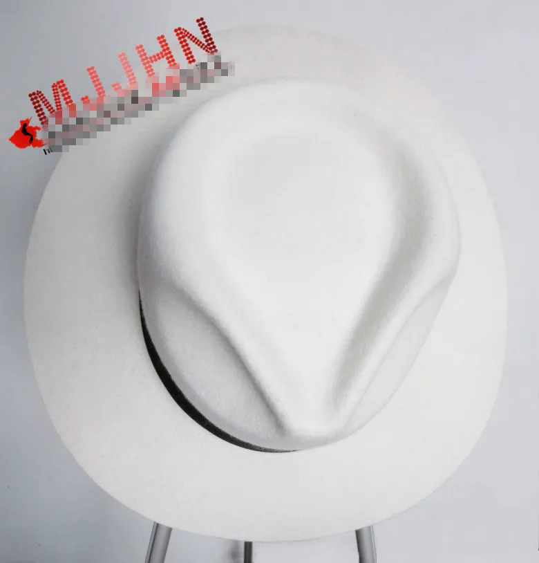 MJ белая шерстяная шляпа трилби с именем Майкла Джексона|michael jackson white hat|michael smooth