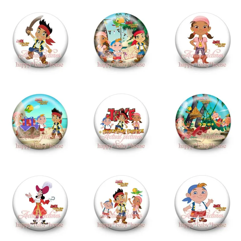 

Mini 45Pcs Jack and the Never Land Pirates Buttons Pins Badges,Round Badges,30MM Diameter,Accessories for Clothing/Bags,Gifts