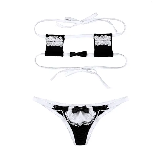 640px x 640px - US $4.61 41% OFF|Women biquini lingerie sets porno Mini Maid Bikini Anime  Cosplay japanese Lolita Lace Three Point bra sets Sexy Underwear-in  Lingerie ...