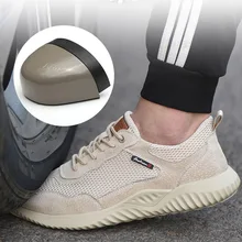 Защитная обувь для мужчин со стальным носком, легкие, не разбивающиеся, унисекс, рабочие кроссовки, дышащие, износостойкие, как для мужчин, так и для женщин