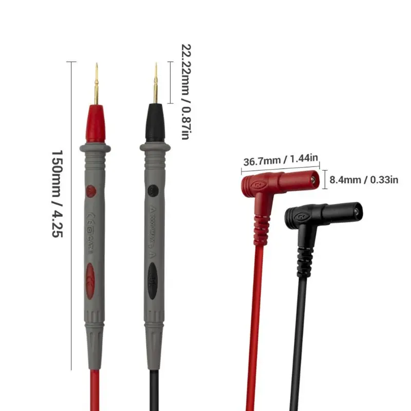 1 пара, Универсальная игла, пробник, Тестовые провода, контактный цифровой мультиметр, мультиметр, тестовая проволочная ручка er, 1000 В, 20 А