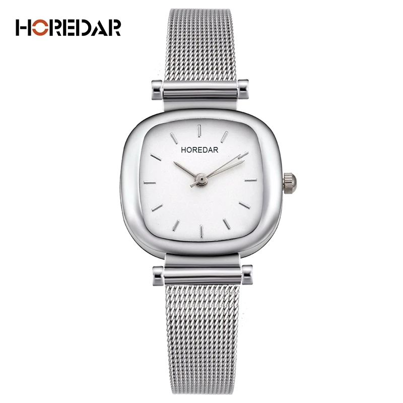 Retro Square Ladies Watch Top Luxury Brand Small Dial Mesh Steel Band Women Watches Vintage Style Female Clock
