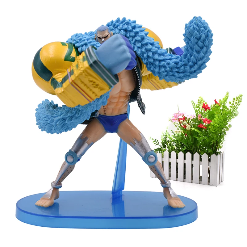 

Anime One Piece 20th Anniversary Luffy FRANKY PVC Action Figure Collectible Model Christmas Gift Toy For Children 16 cm