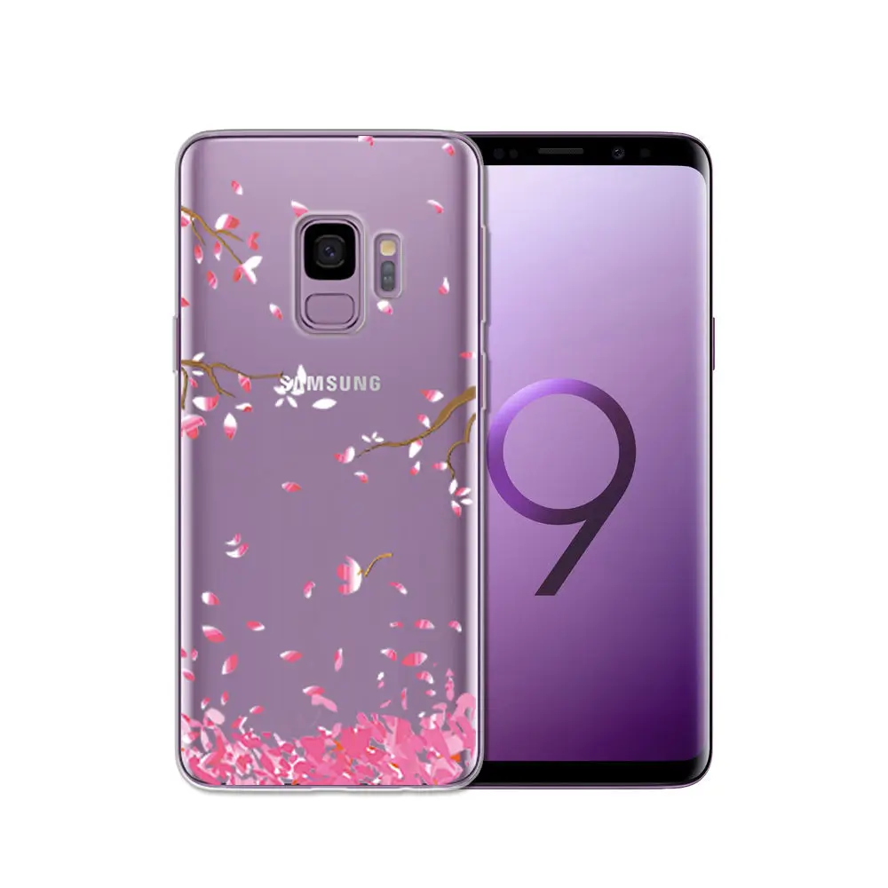 Painted Fundas FOR Samsung Galax s5 S6 S7 S8 S9 Soft TPU Phone Cover FOR Samsung S6 edge S8 Plus S9 Plus Clear Silicone cases (16)