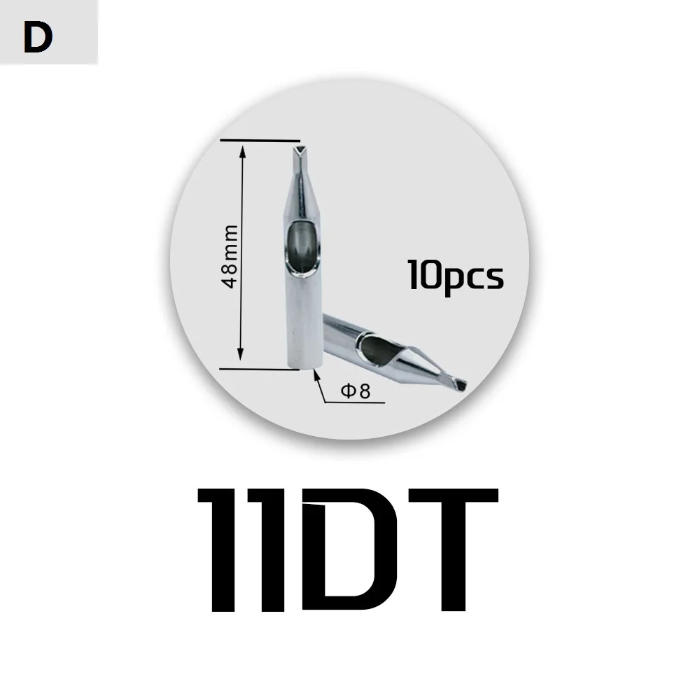 Biomaser 10 шт. профессиональная насадка из нержавеющей стали татутипы 3DT/5DT/8DT/11TD/14DT/18DT для татуировки - Номер модели: 11DT