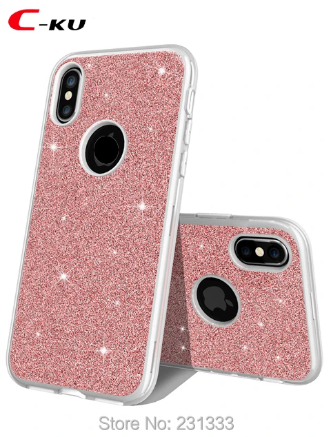 C ku Блестящий Гибридный Матовый Жесткий ПК ТПУ чехол для Iphone X 8 7 Plus 7th 6 6S SE 5 5S