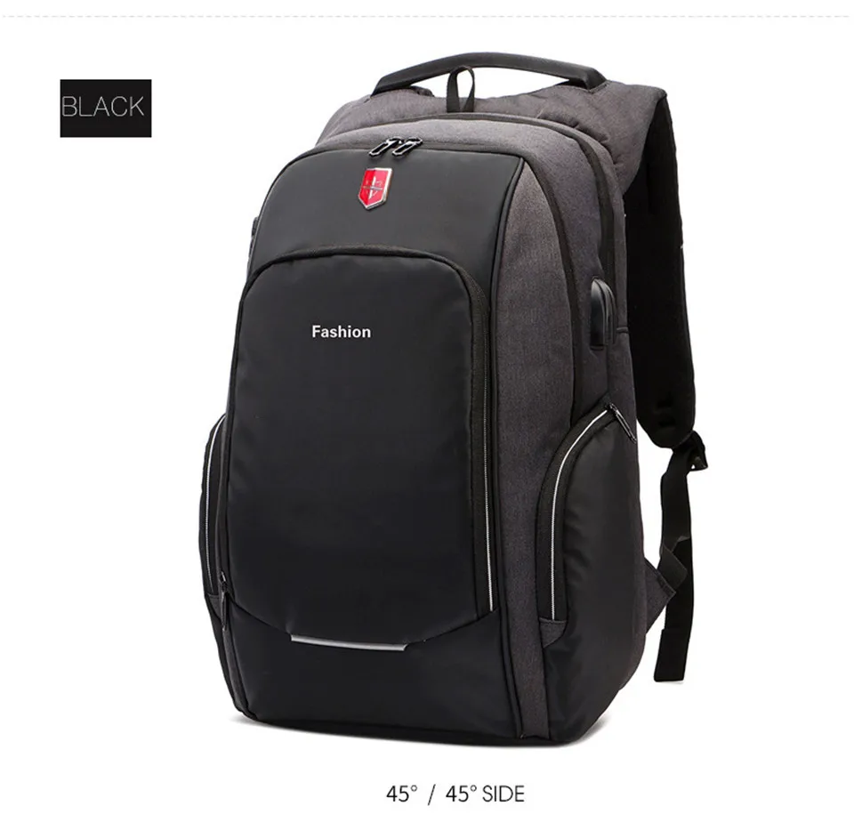 Модный мужской рюкзак с защитой от воров, Многофункциональный водонепроницаемый рюкзак 15,6 дюймов, сумка для ноутбука, мужские рюкзаки для путешествий с зарядкой через usb, Mochila