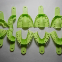 Зеленый пластик зубные оттиски лотки протез инструмент 10 шт./компл. стоматологическое лабораторное оборудование