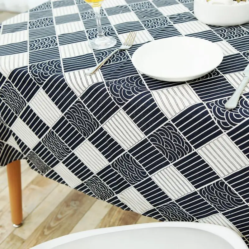 Nordic Style Plaid Print Rectangular Tablecloth Home Kitchen Decoration Nappe Cotton Linen Tables Cloth Tapete Mexico Party Nordic Style Plaid Print Rectangular Tablecloth Home Kitchen Decoration Nappe Cotton Linen Tables Cloth Tapete Mexico Party